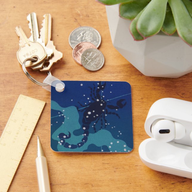 Chaveiro Constelação de Escorpião, Astrologia Zodíaco Vinta (Mesa)