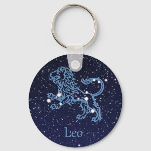 Chaveiro Constelação de Leão e Signo do Zodíaco com Estrela