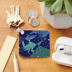 Chaveiro Constelação do Caranguejo de Câncer Astrologia Zod