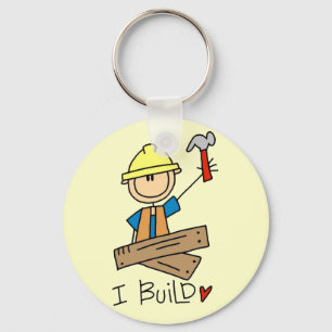 Chaveiro Construção Eu Construo Camisetas e Presentes