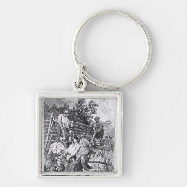 Chaveiro Construindo a cabana rústica de madeira (Frente)