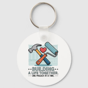 Chaveiro Construindo uma Vida Juntos   Cute DIY Casal & Lar