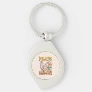 Chaveiro Continue, continue crescendo - Cogumelos e flores