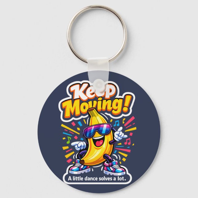 Chaveiro Continue se Movendo! – Banana Disco Dançante (Frente)