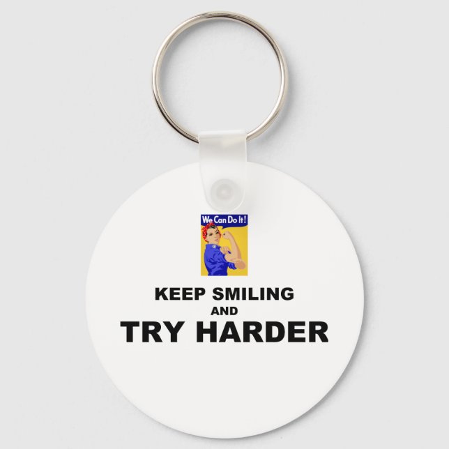 Chaveiro Continue sorrindo E Tente Mais (Frente)