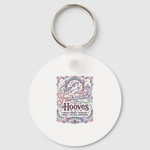 Chaveiro Conto de Fadas Unicórnio Cascos Design de Merch Or
