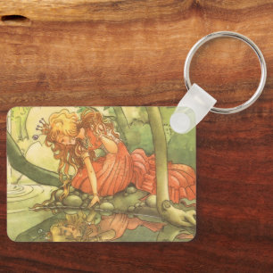 Chaveiro Conto de Fadas Vintage, Príncipe Sapo Princesa jun