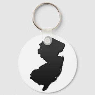 Chaveiro Contorno Preto de Nova Jersey
