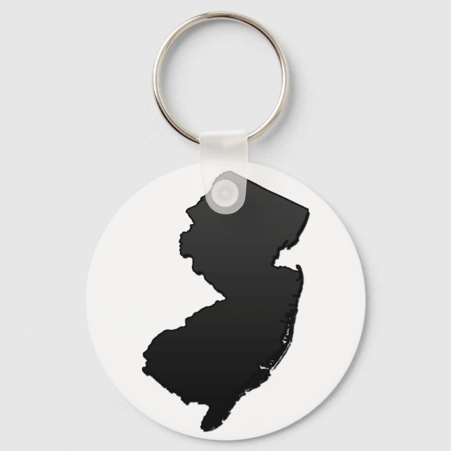 Chaveiro Contorno Preto de Nova Jersey (Frente)