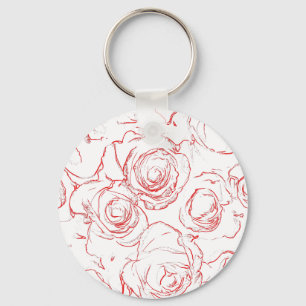 Chaveiro Contornos do Rosa vermelha