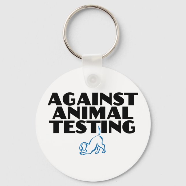Chaveiro Contra testes em animais (Frente)