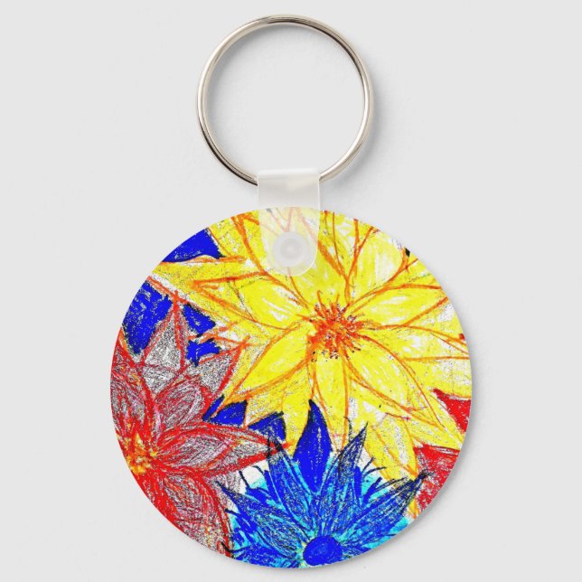 Chaveiro Contraste de Toque de Tecla de Botão Básico (Frente)