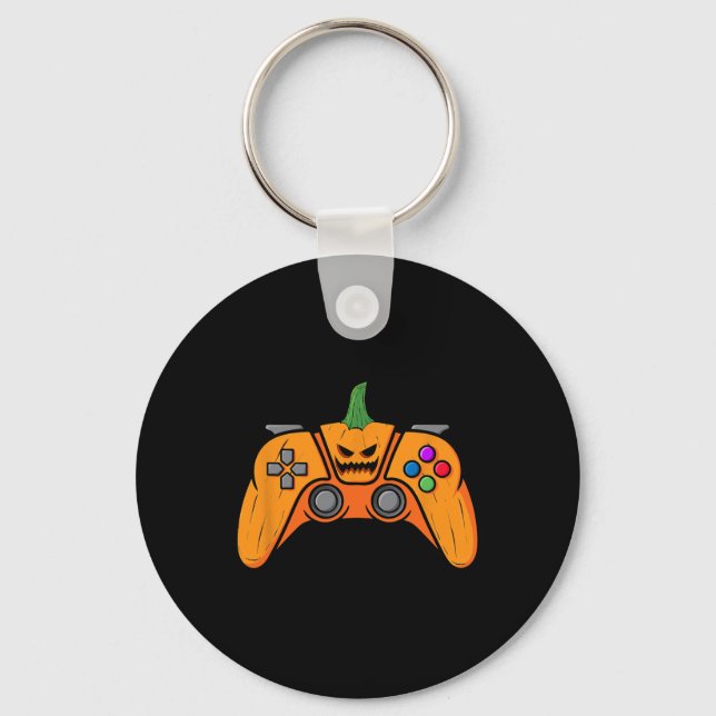 Chaveiro Controlador De Jogo De Vídeo Halloween Com Cara De (Frente)