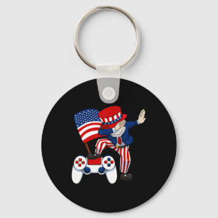 Chaveiro Controle De Jogo De Vídeo Patriota 4 De Julho 