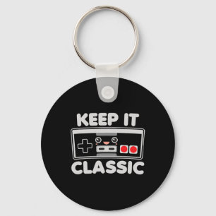 Chaveiro Controle de Jogo Mantenha-o Clique Humor 80s Retro