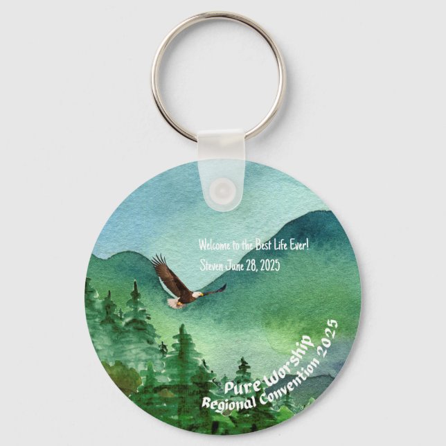 Chaveiro Convenção JW 2025 - Presente de Baptism Keepsaket (Frente)