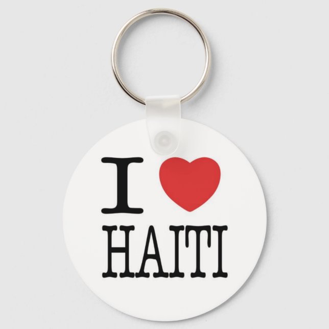 Chaveiro Conversas com os vivos: I <3 Haiti Key (Frente)