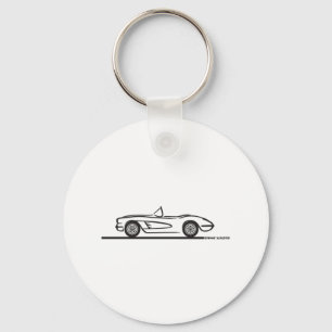 Chaveiro Conversível Corvette 1958