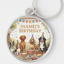 Convite de Aniversário de Cachorro Tema Aquarela R
