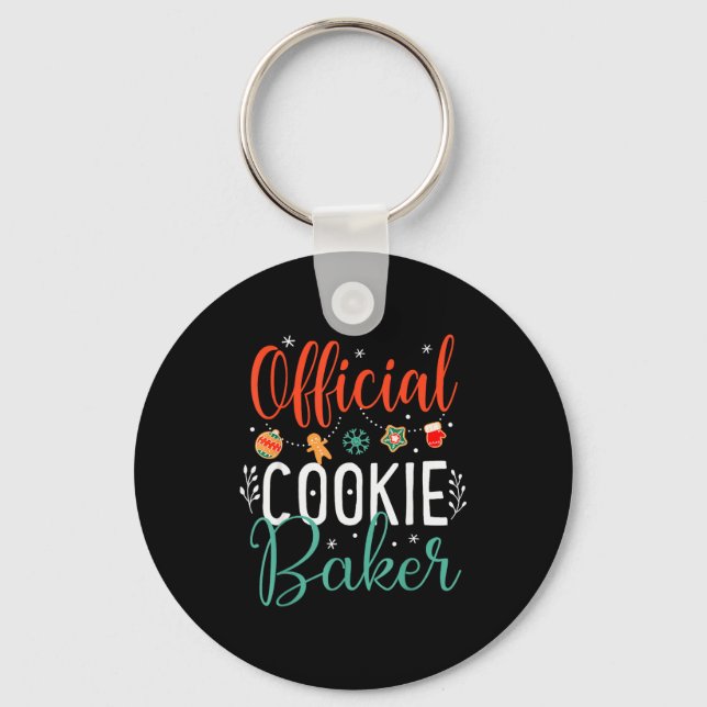 Chaveiro Cookie Baker Funny Christmas Couples Matching  (Frente)