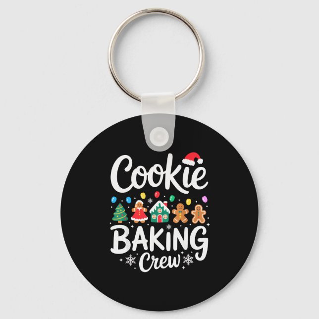 Chaveiro Cookie Baking Crew Christmas Chefs Festive Holiday (Frente)