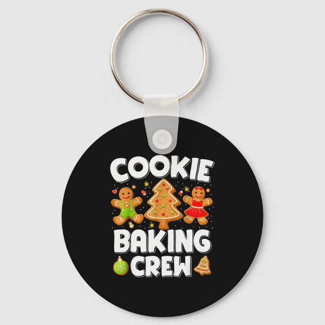 Chaveiro Cookie Baking Crew Christmas Gingerbread Team Squa (Frente)