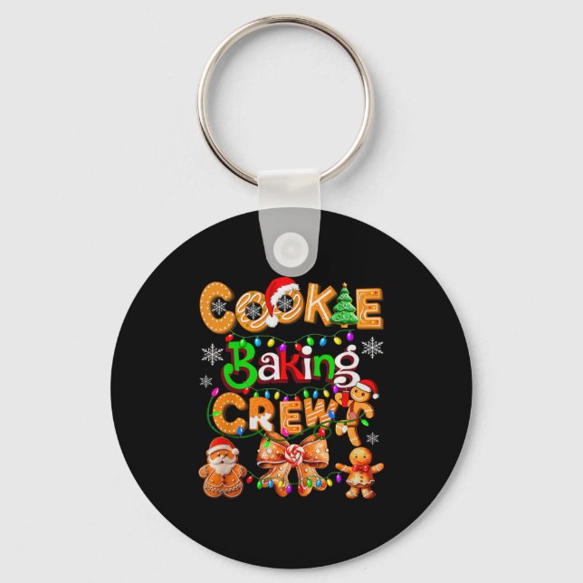 Chaveiro Cookie Baking Crew Cooking Coquette Bow Xmas Ginge (Frente)
