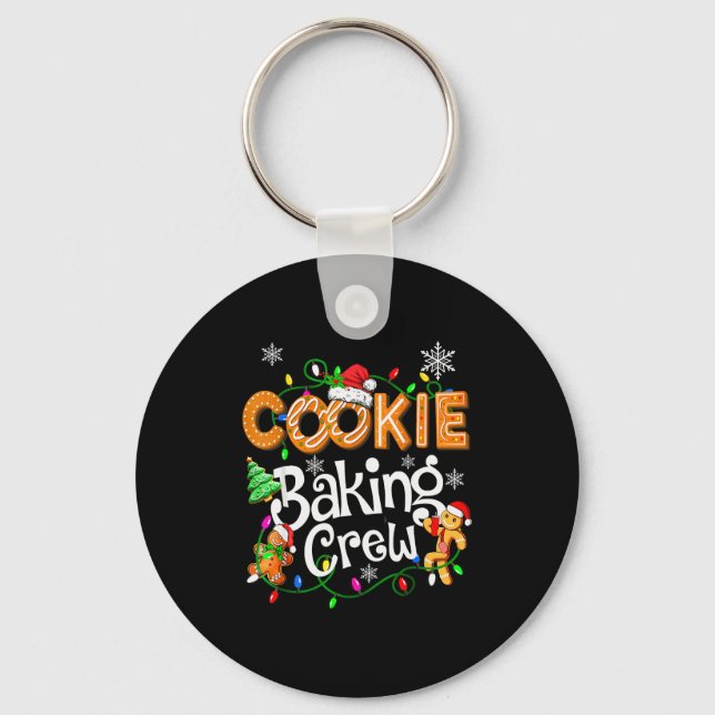 Chaveiro Cookie Baking Crew Cooking Lover Santa Xmas Ginger (Frente)