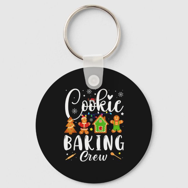 Chaveiro Cookie Baking Crew Family Christmas Gingerbread Te (Frente)