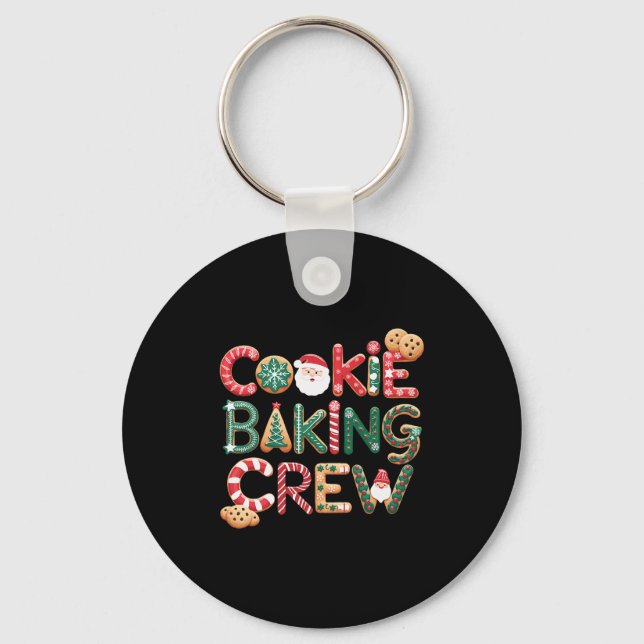 Chaveiro Cookie Baking Crew Family Christmas Gingerbread Te (Frente)
