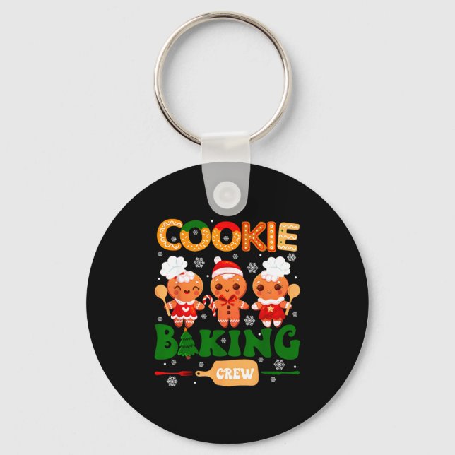 Chaveiro Cookie Baking Crew Gingerbread Cooking Lover Xmas  (Frente)