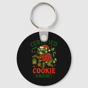 Chaveiro Cookie Bandit Certificado, Luzes de Natal Engraçad