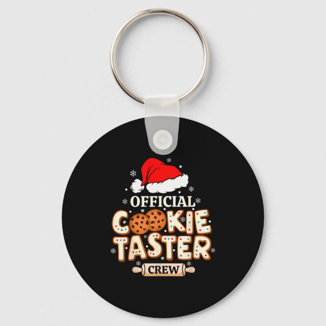 Chaveiro Cookie Taster Crew, Funny Christmas Baking Team  (Frente)