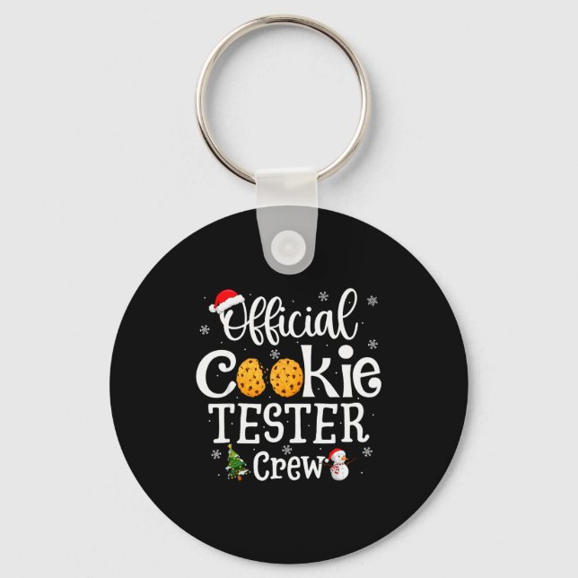 Chaveiro Cookie Tester Crew Family Baking Team Christmas  (Frente)
