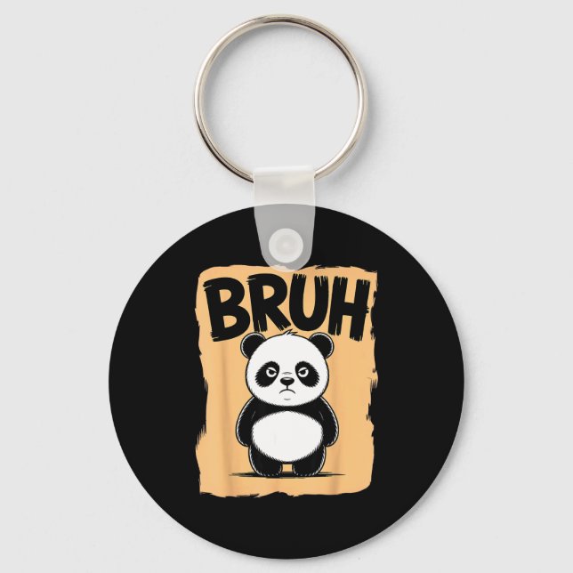 Chaveiro Cool Bruh Panda Men Women Kids Teens Funny Bruh Pa (Frente)