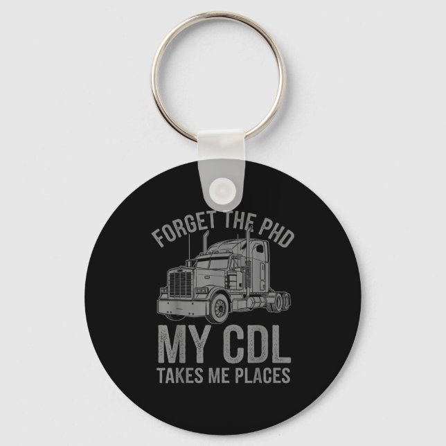 Chaveiro Cool Cdl Trucker Art For Men Women Trucking Cdl Tr (Frente)