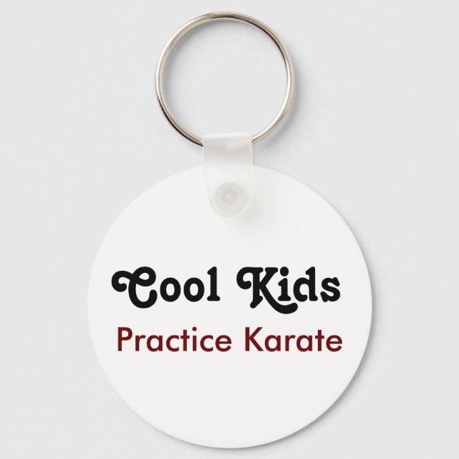 Chaveiro Cool Kids Practice Karate (Frente)