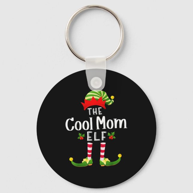 Chaveiro Cool Mom Christmas Elf Matching Pajama X-mas Party (Frente)