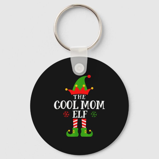 Chaveiro Cool Mom Elf Funny Matching Family Christmas Pajam (Frente)