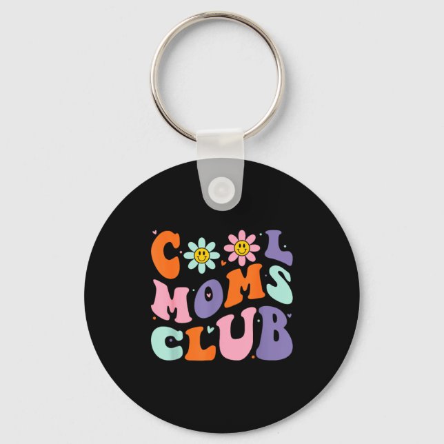 Chaveiro Cool Moms Club Retro Groovy Mom Mommy Mama Mothers (Frente)
