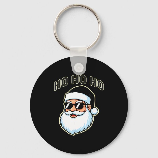Chaveiro Cool Santa In Black Hat Sungles Graphic 2  (Frente)