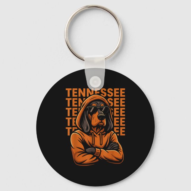 Chaveiro Cool Tennessee Dog Lovers Coonhound Men Women Kids (Frente)