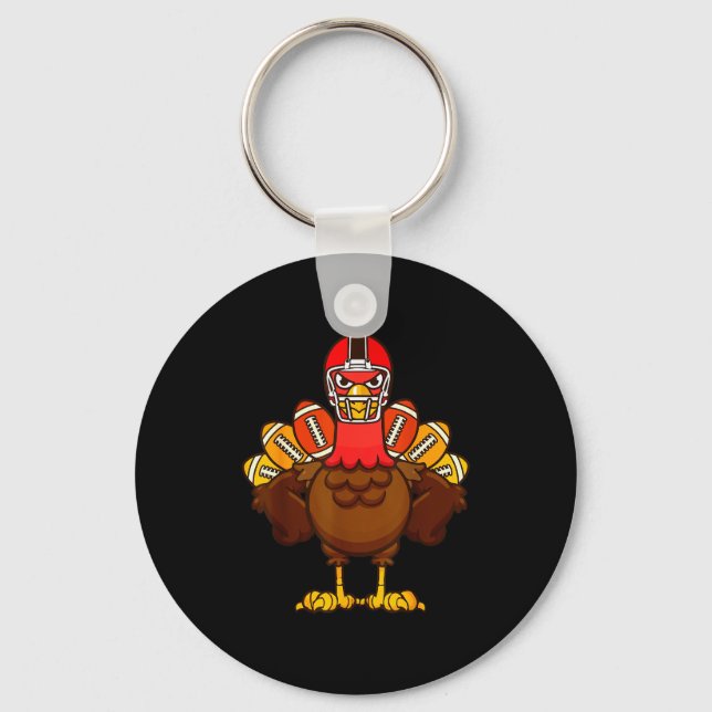 Chaveiro Cool Thanksgiving Football Shirt _ Gobble Player T (Frente)