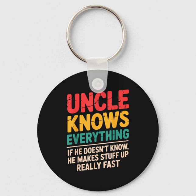Chaveiro Cool Uncle Design For Uncle Men From Nephew Niece  (Frente)