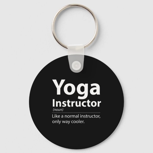 Chaveiro Cool Yoga Instructor Definition Funny Yoga Lover  (Frente)