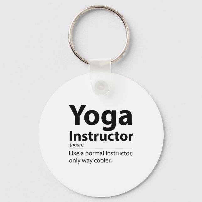 Chaveiro Cool Yoga Instructor Definition Funny Yoga Lover  (Frente)