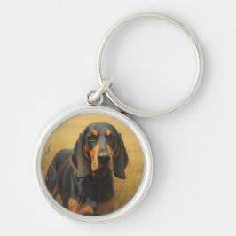 Chaveiro Coonhound Preto e Castanho