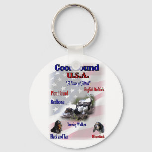 Chaveiro Coonhound USA Gifts