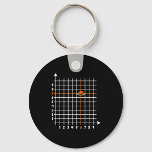 Chaveiro Coordenada (6,7) Professor de Matemática Engraçado