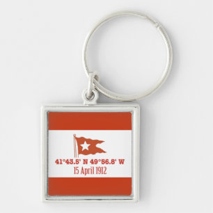 Chaveiro Coordenadas GPS de Sinalização Titânica e Sinal